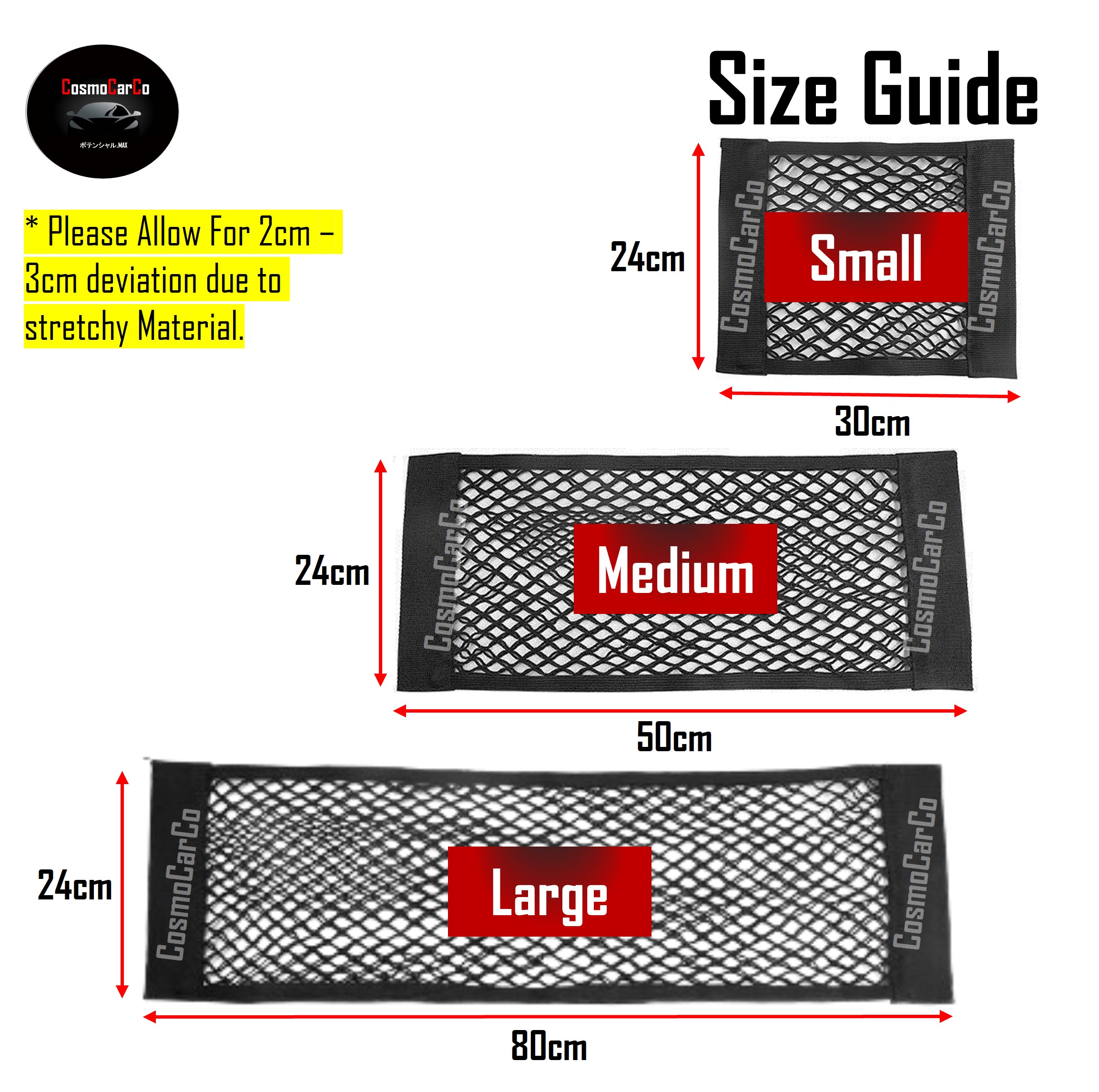 Car Boot Net Storage Organiser Stretchable Elastic Organizer Rear Cargo Trunk Velcro Pocket Holder Pouch