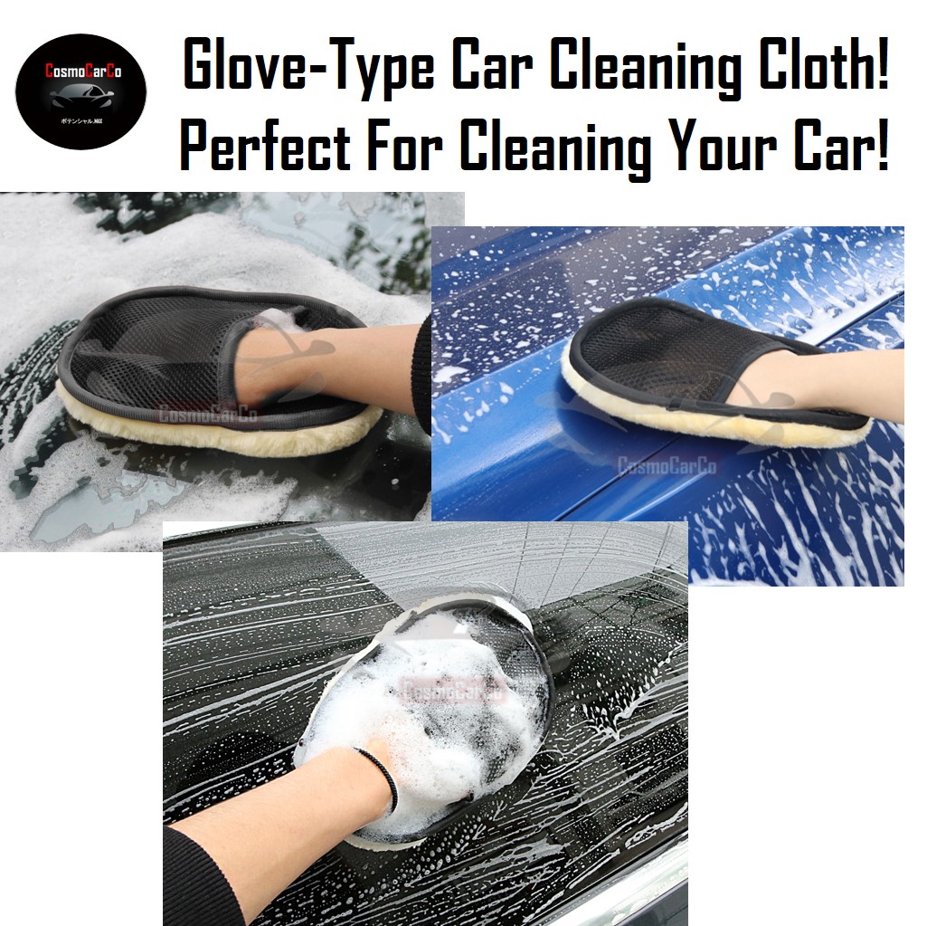 Soft Car Wash Mitt Microfiber Wool Washing Hand Glove Absorbent Drying Household Cleaning Gloves Mittens 