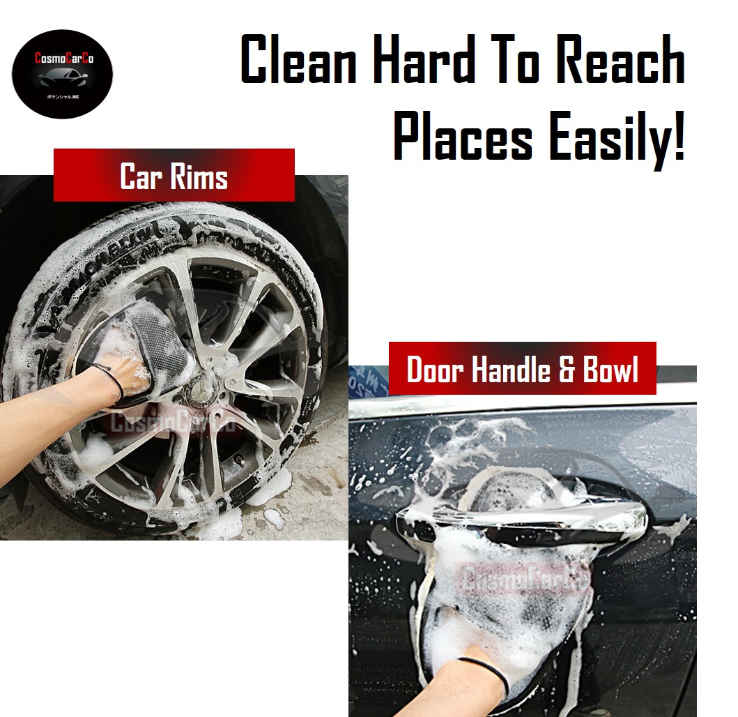 Soft Car Wash Mitt Microfiber Wool Washing Hand Glove Absorbent Drying Household Cleaning Gloves Mittens 