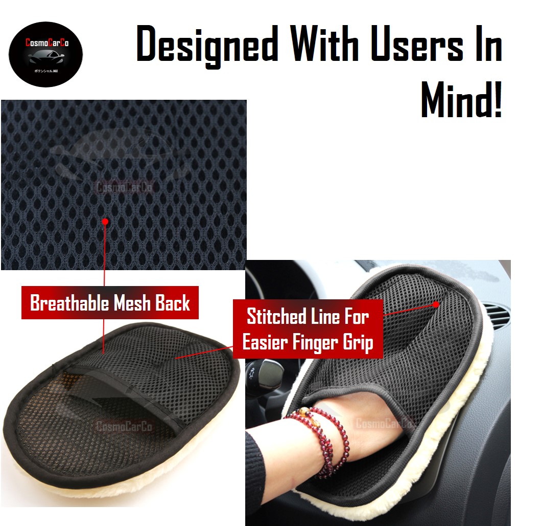 Soft Car Wash Mitt Microfiber Wool Washing Hand Glove Absorbent Drying Household Cleaning Gloves Mittens 