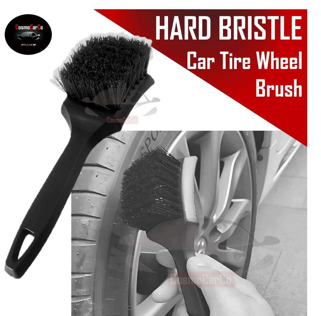 Car Wheel Brush Tire Scrubber Bristle Duster Tyre Rim  Scrub Cleaning Washing Long Handle Detailing Tool 