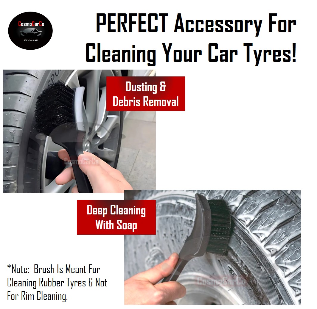 Car Wheel Brush Tire Scrubber Bristle Duster Tyre Rim  Scrub Cleaning Washing Long Handle Detailing Tool 