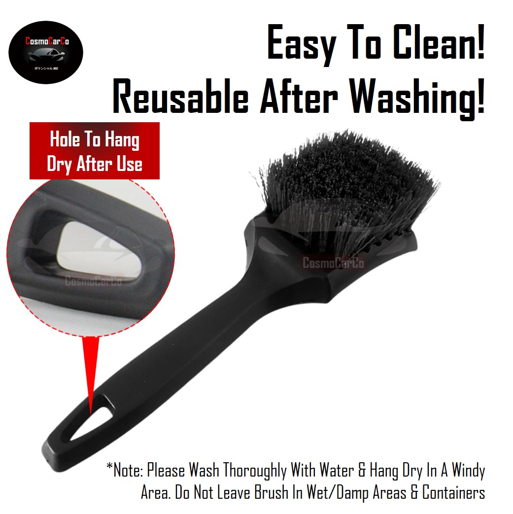 Car Wheel Brush Tire Scrubber Bristle Duster Tyre Rim  Scrub Cleaning Washing Long Handle Detailing Tool 