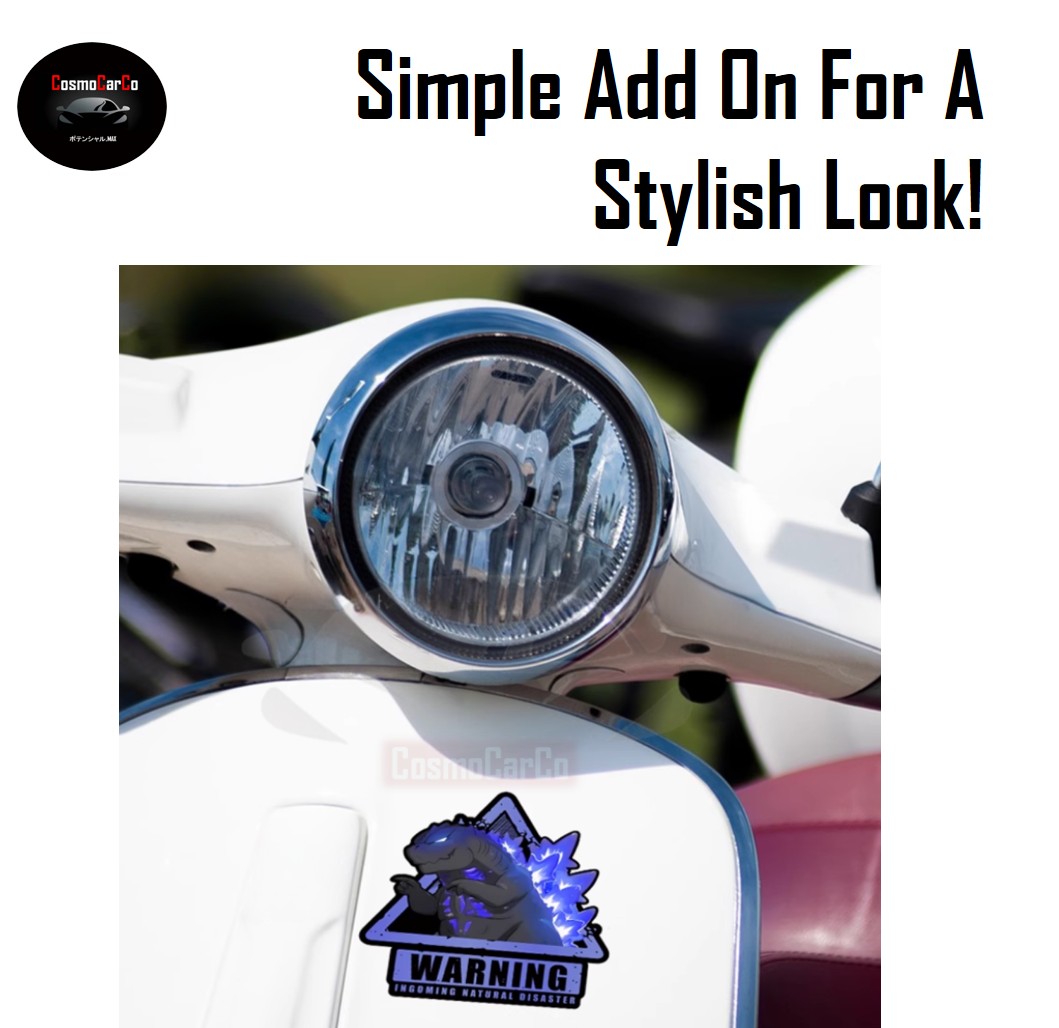 CHARACTER Design Car Body Sticker Blue Warning Styling Decal Motorcycle Motorbike Window Stickers Decals