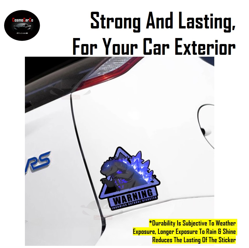 CHARACTER Design Car Body Sticker Blue Warning Styling Decal Motorcycle Motorbike Window Stickers Decals