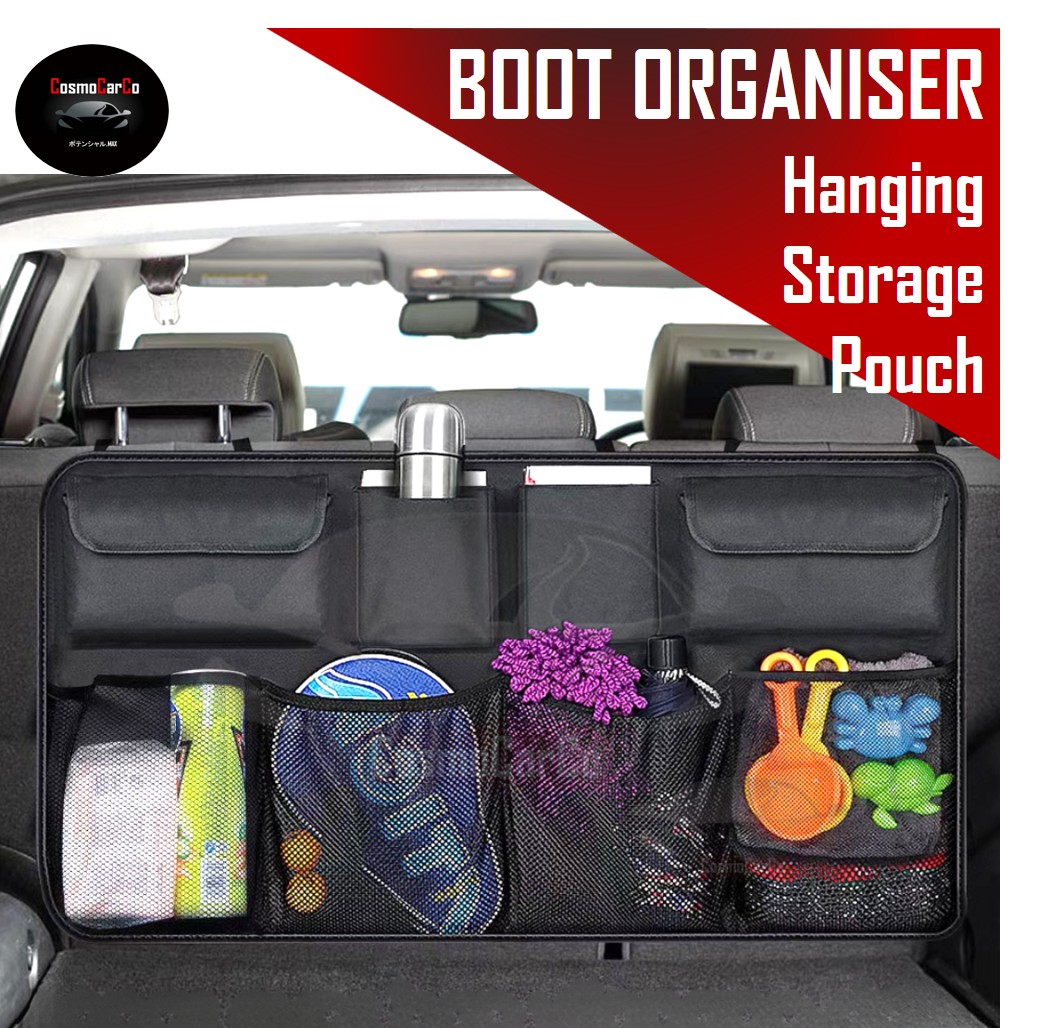 Car Back Seat Organiser Boot Hanging Storage Pouch Multi Pockets Trunk Bag Backseat 8-Pocket Holder