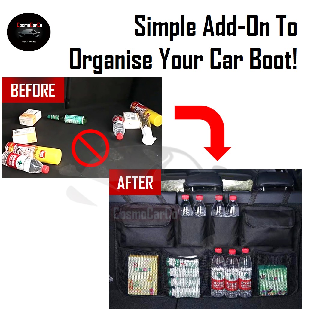 Car Back Seat Organiser Boot Hanging Storage Pouch Multi Pockets Trunk Bag Backseat 8-Pocket Holder