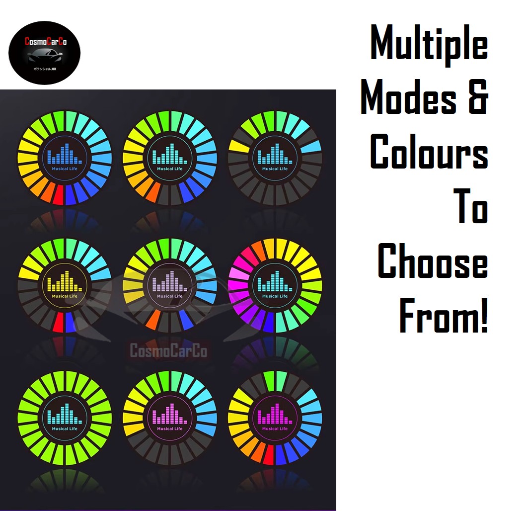 2Pcs Car Interior LED Light RGB Music Control Decoration Multi-Colour Atmosphere Neon Glow Lights USB-C