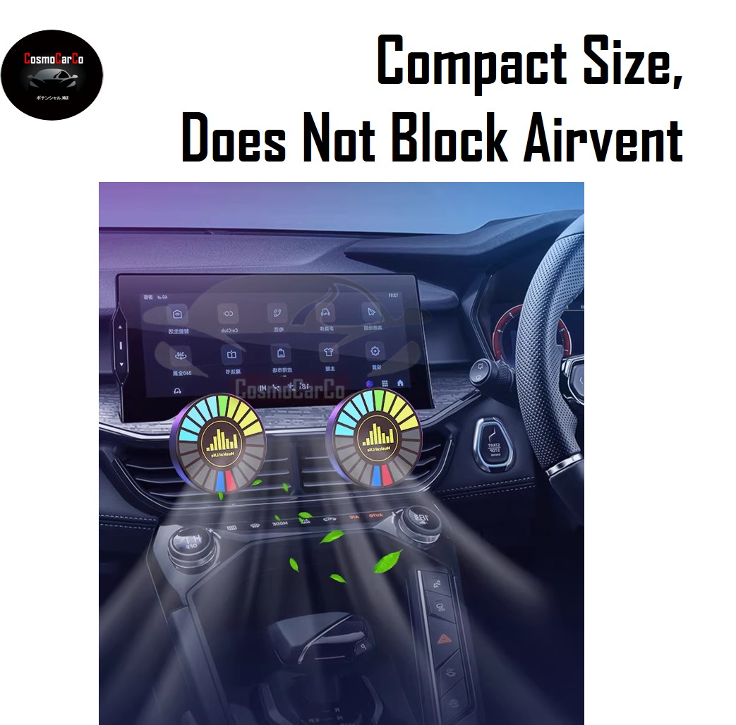 2Pcs Car Interior LED Light RGB Music Control Decoration Multi-Colour Atmosphere Neon Glow Lights USB-C