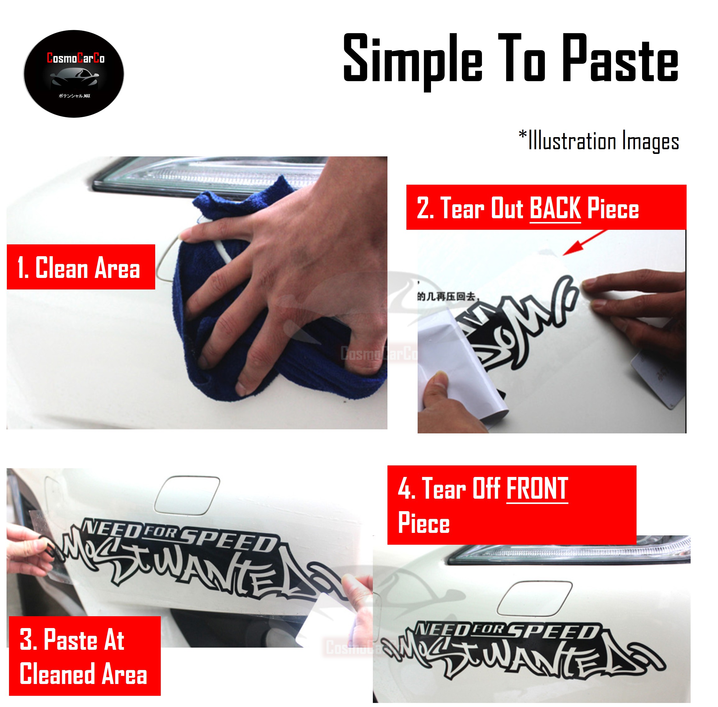 SUPERSLOW Car Body Sticker Small Decal Motorcycle Motorbike SHINY Holographic Window Stickers JDM