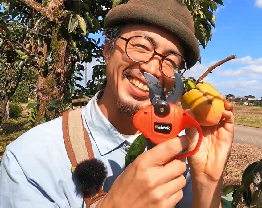 750g 軽量 Kebtek 電動剪定鋏22m コードレス 7.2V 充電式剪定ばさみ