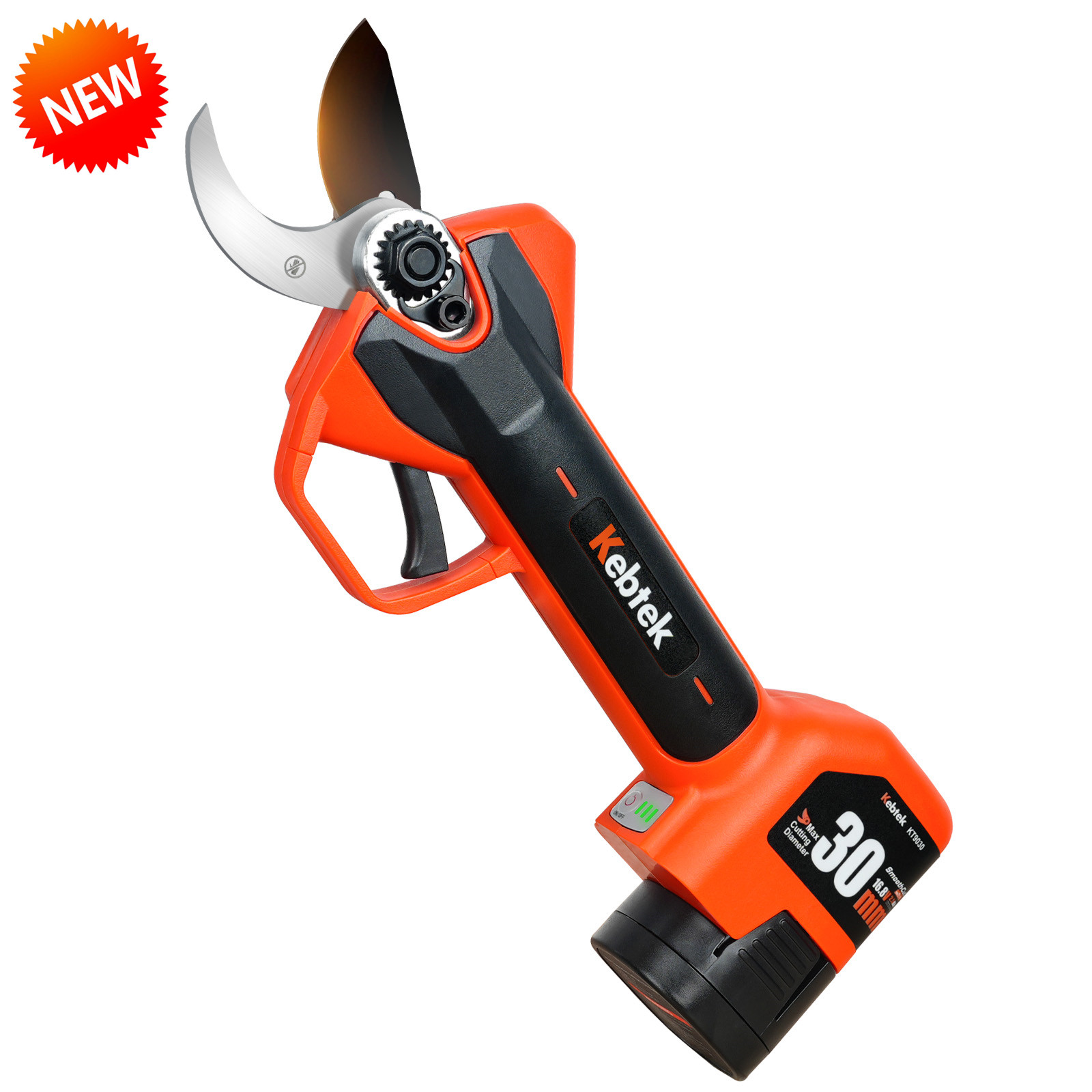 2025年新型【軽さとパワーを両立・プログレッシブ機能】切断径30mm Kebtek 電動剪定バサミ 品番KT 9030