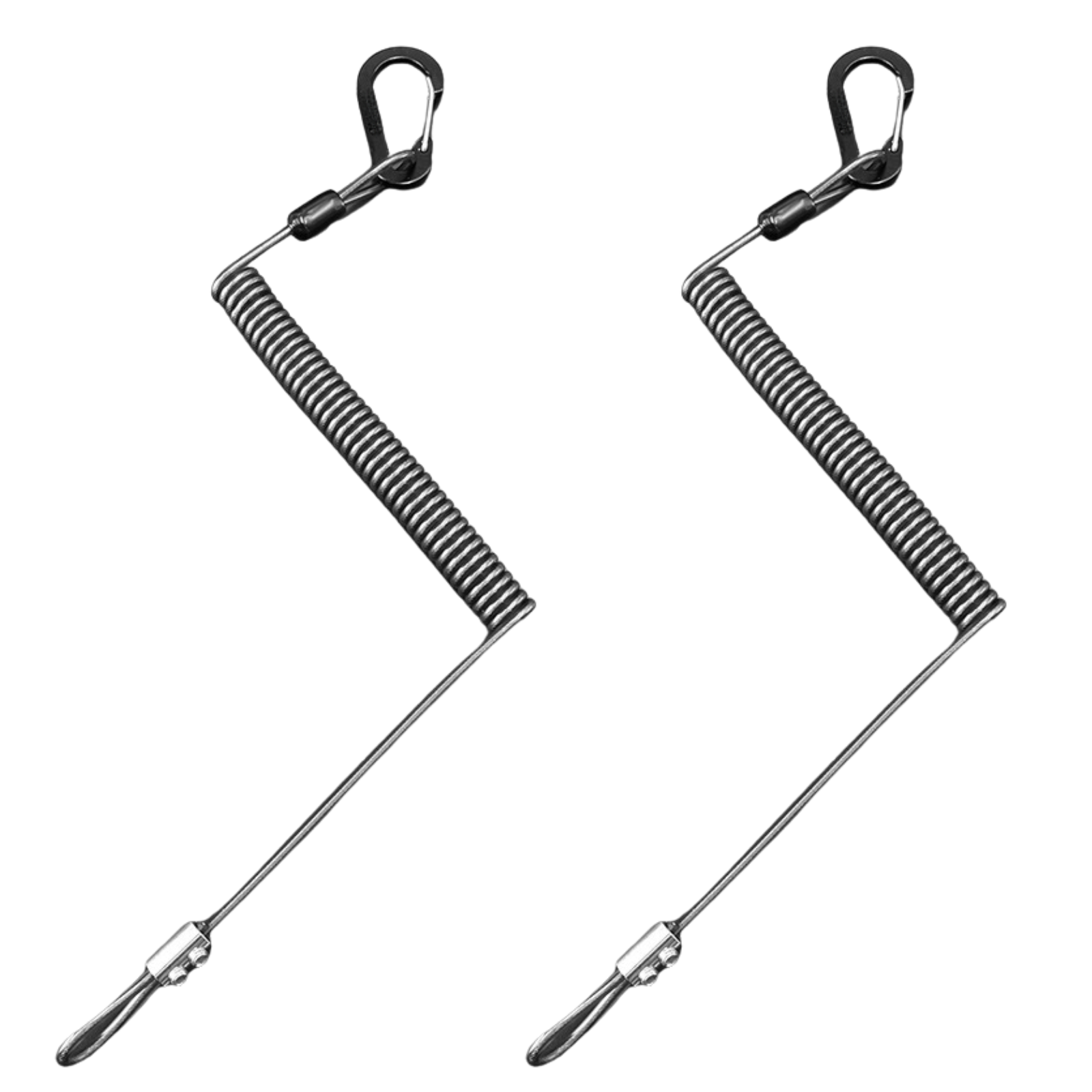 Kebtek電動工具掛けケーブル  スパイラルコード ワイヤー内蔵 伸び1.7m 耐荷重25kg