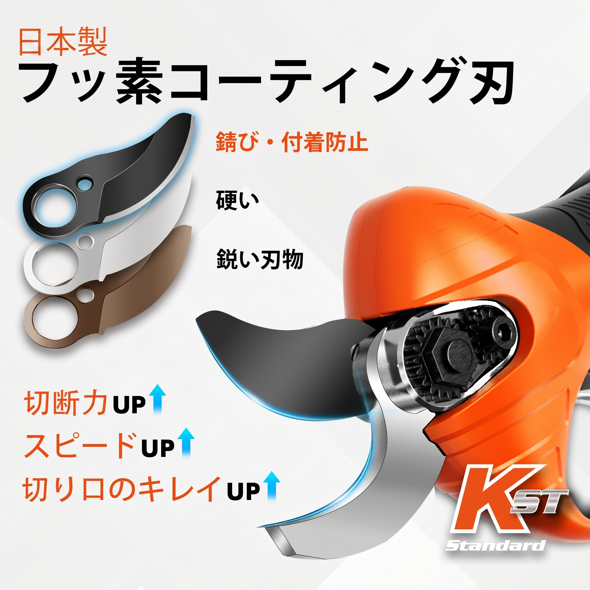 780g 軽量 Kebtek 7.2V 電動剪定鋏22mm コードレス   4000mAh内蔵式バッテリー  品番YD-6622