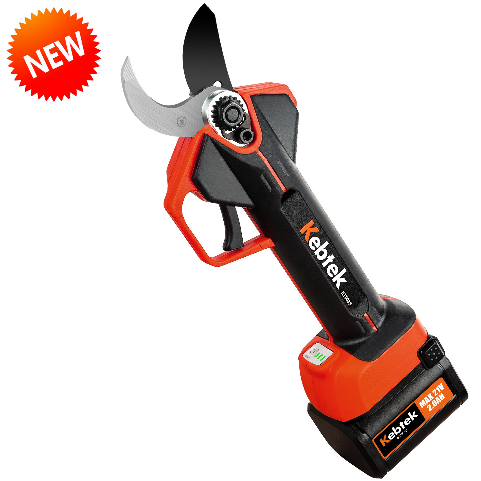 2025年新型【防水防塵UP・カバー耐久性UP!!】Kebtek 充電式剪定鋏35mm 21V 品番KT9035