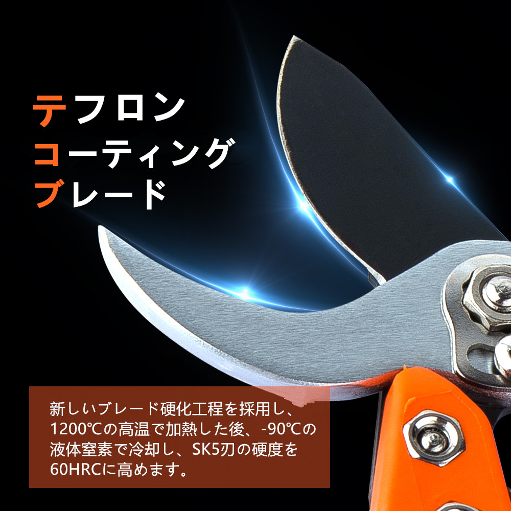 20mm バイパス剪定鋏 人間工学設計グリップ 品番KTV7