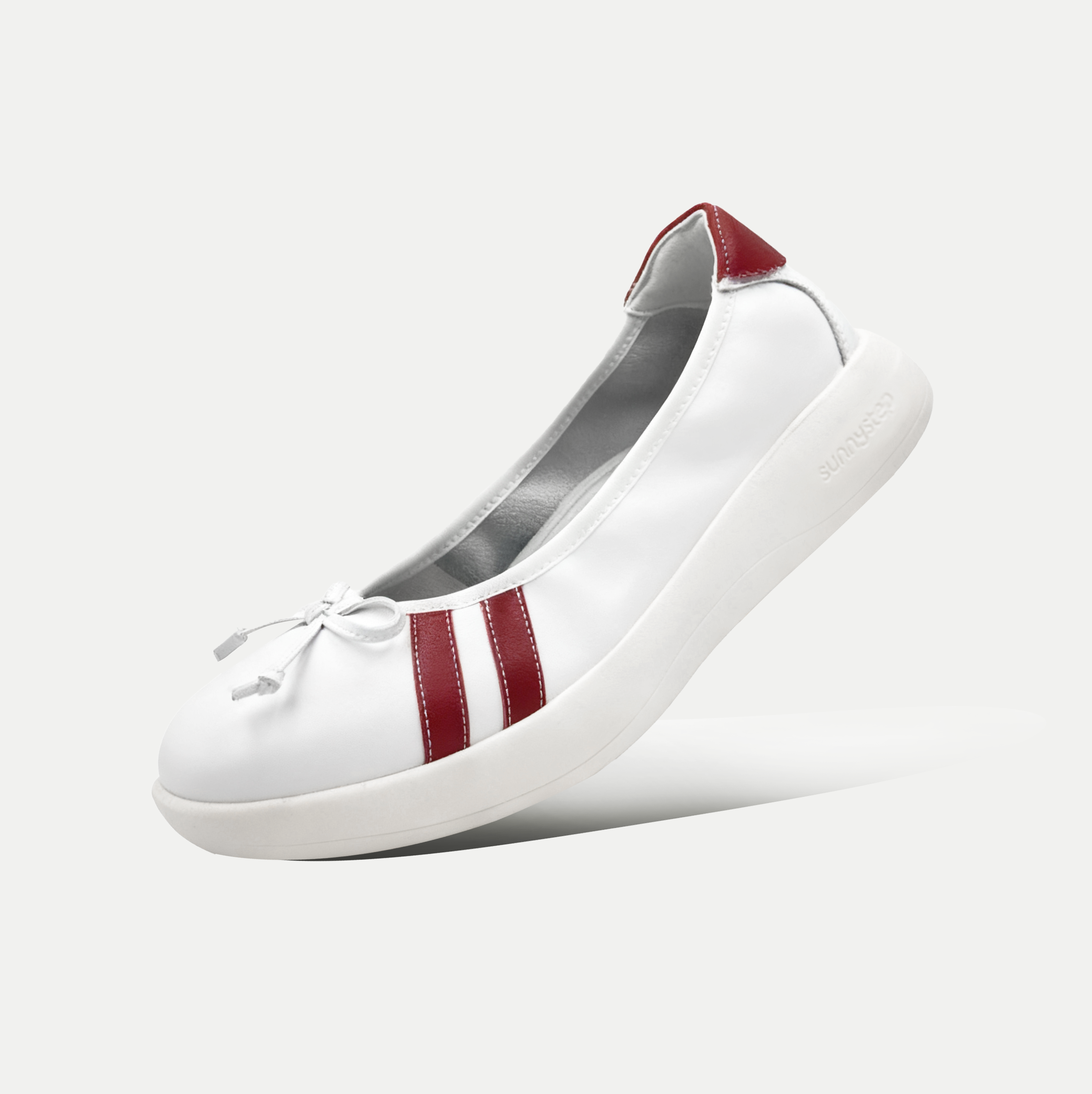 Balance Rouched Stripe Ballerina