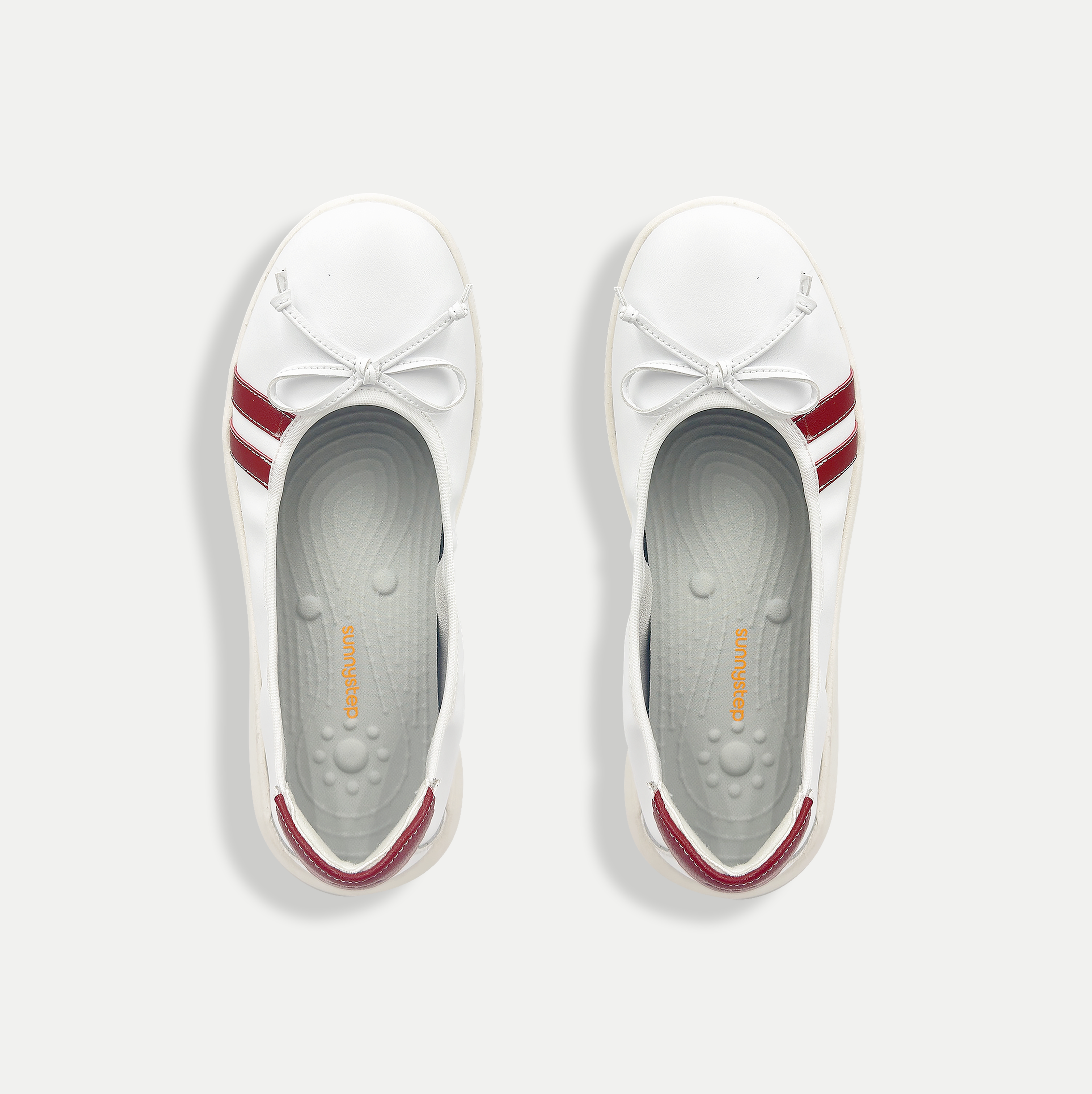 Balance Rouched Stripe Ballerina