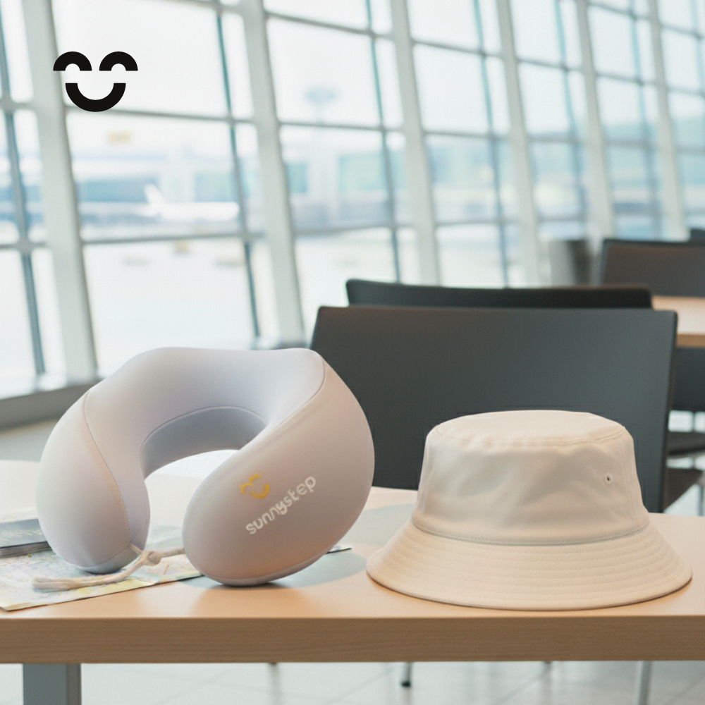 Bucket Hat & Travel Pillow Set