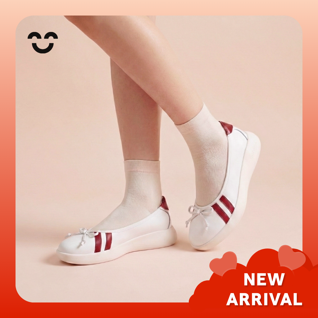 Balance Rouched Stripe Ballerina