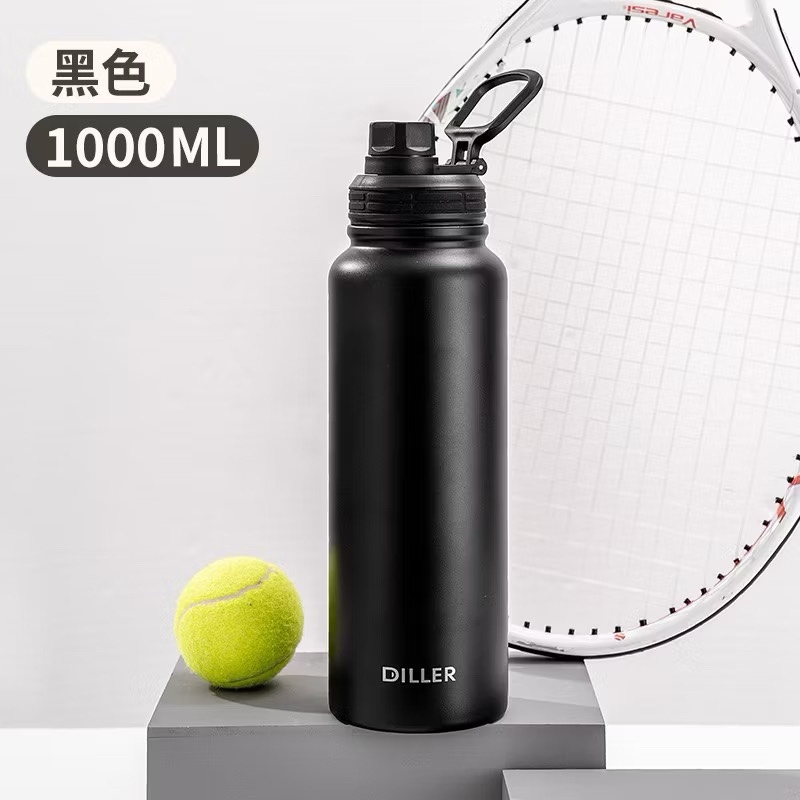 ￼Diller Stainless Steel Direct Drink Water Bottle 1000ml (D9290)