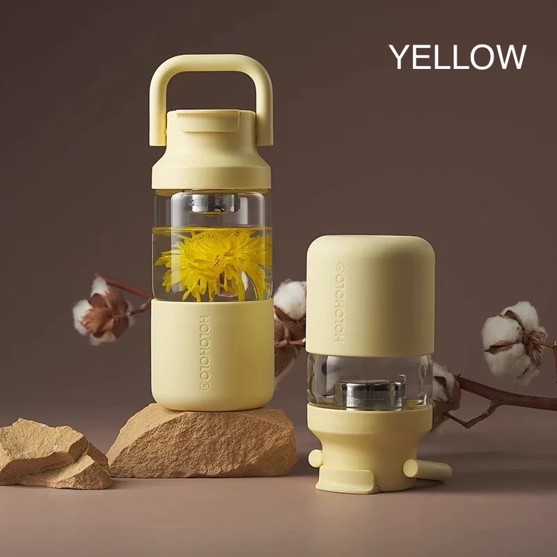 Holoholo Liuliu Botosilicate Glass Tea Bottle 650ml