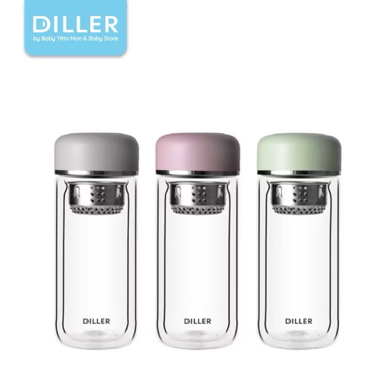 Diller双层隔热玻璃隔茶水瓶【Diller Glass Tea Bottle】