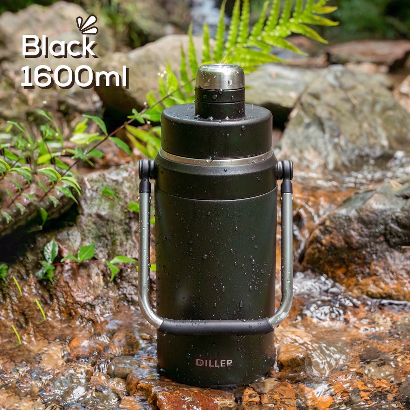 Diller Big Capacity Stainless Steel Water Bottle with Big Handle 1600ml/1900ml (MLH9111)