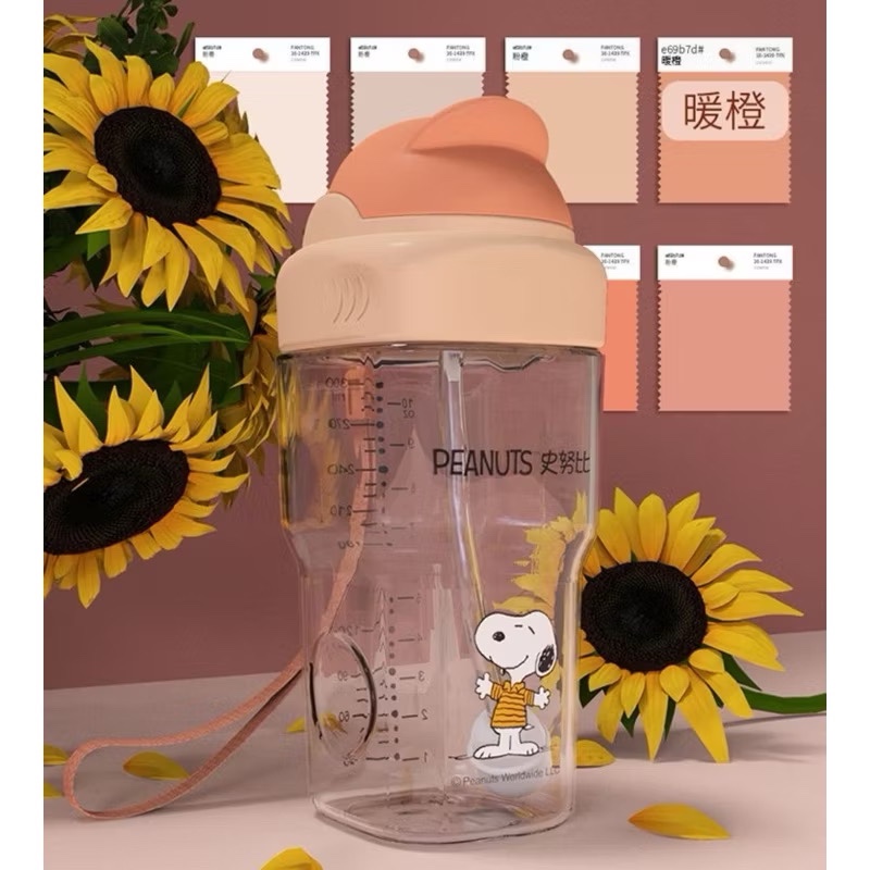 Snoopy Tritan Drinking Water Bottle with Straw 240ml (F8501)
