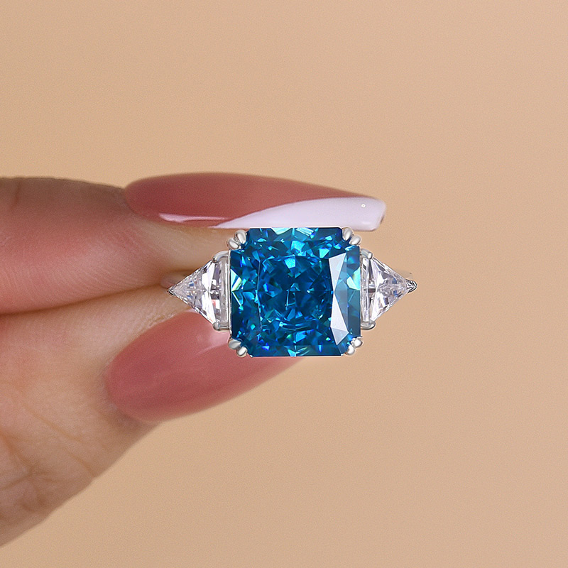 エメラルド カラーサファイア ダイヤモンドリング EM 0.12ct SA