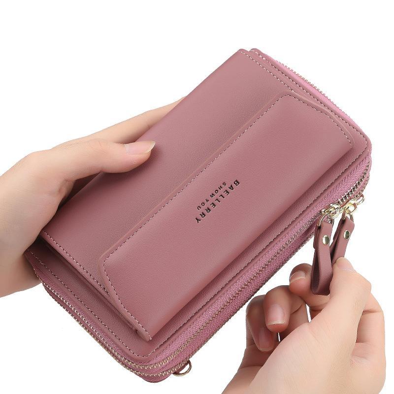 Women 12 Card Slots Large Capacity Phone Bag Crossbody Bag - dianpubaba