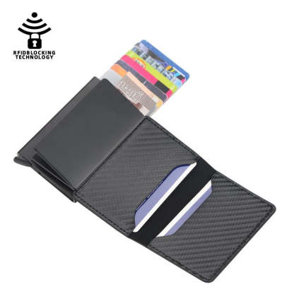 Automatic card-style solid color wallet - dianpubaba