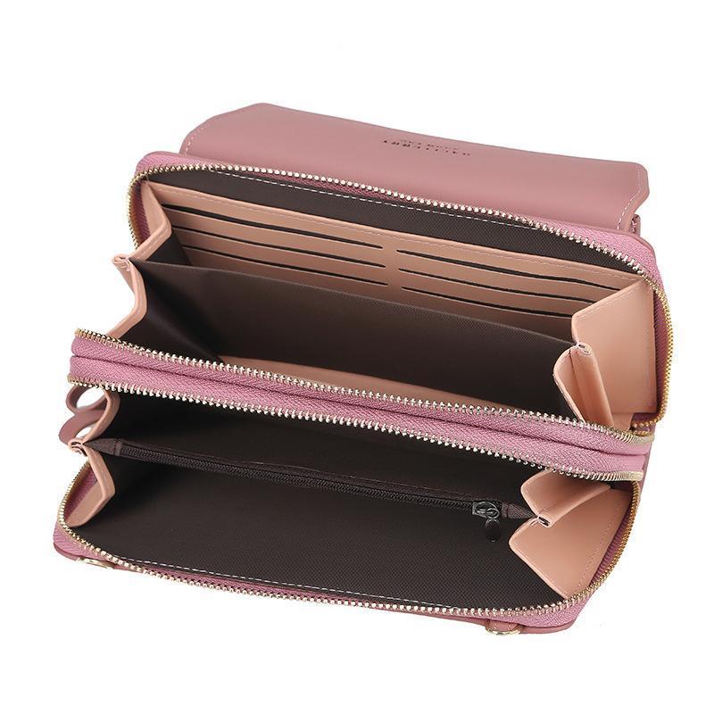 Women 12 Card Slots Large Capacity Phone Bag Crossbody Bag - dianpubaba