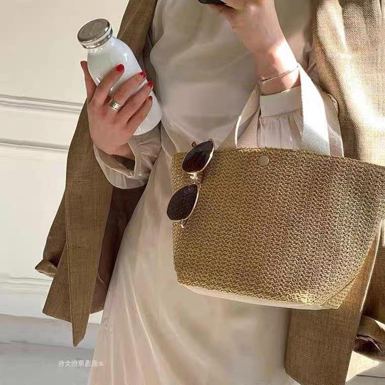 IG Seaside Summer Beach Vacation Wild Woven Retro Handbag - dianpubaba