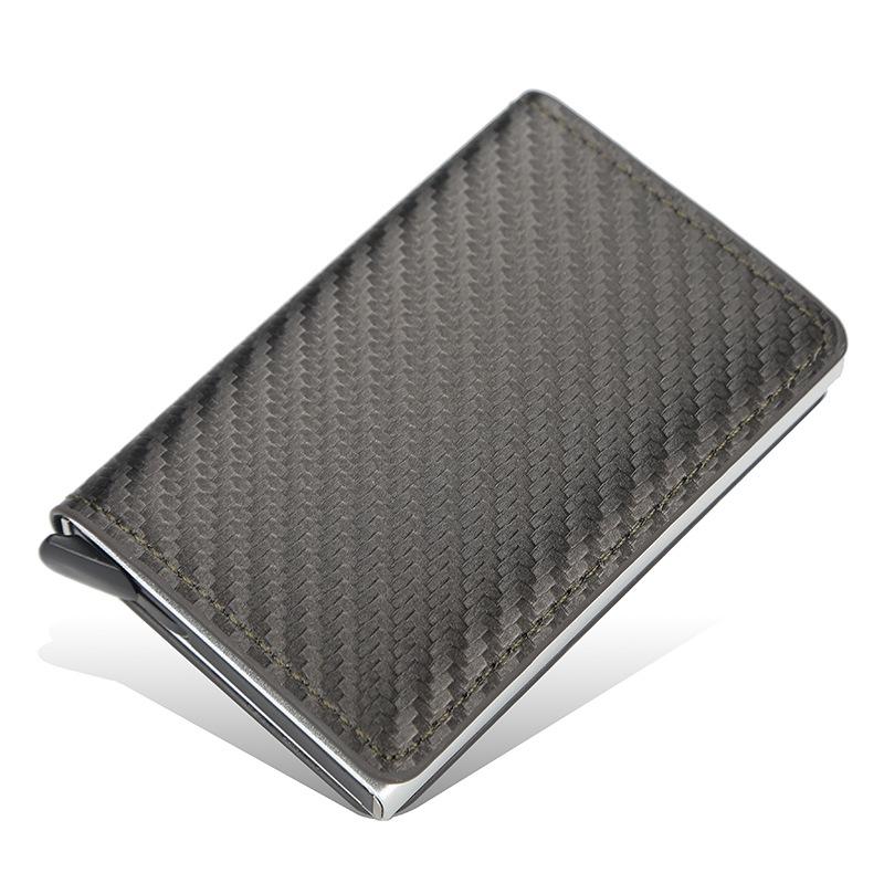 Automatic card-style solid color wallet - dianpubaba