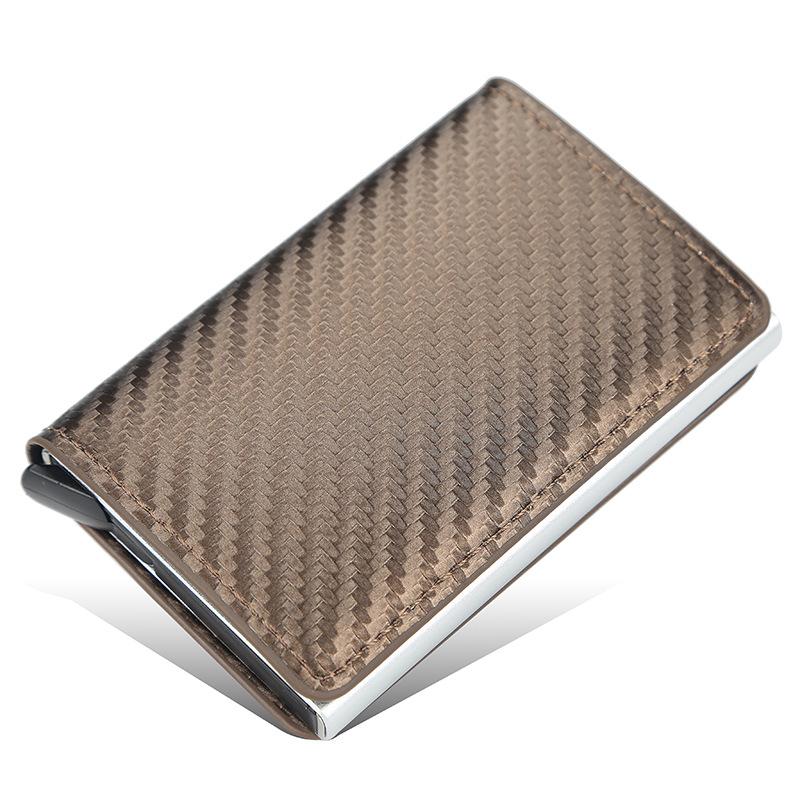 Automatic card-style solid color wallet - dianpubaba