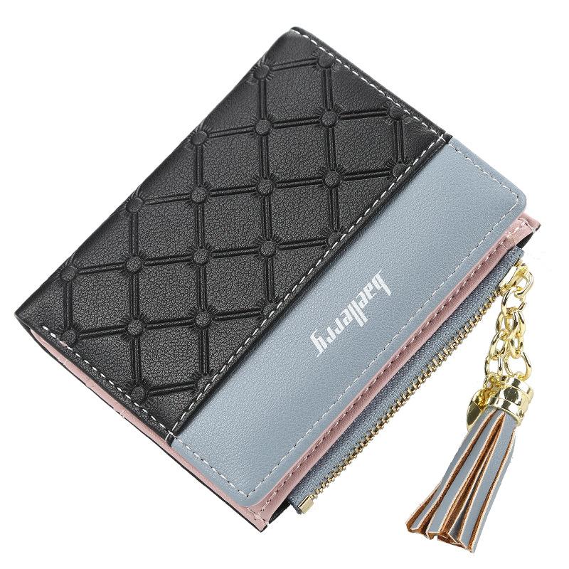 Ladies Short Stitching Color Wallet - dianpubaba