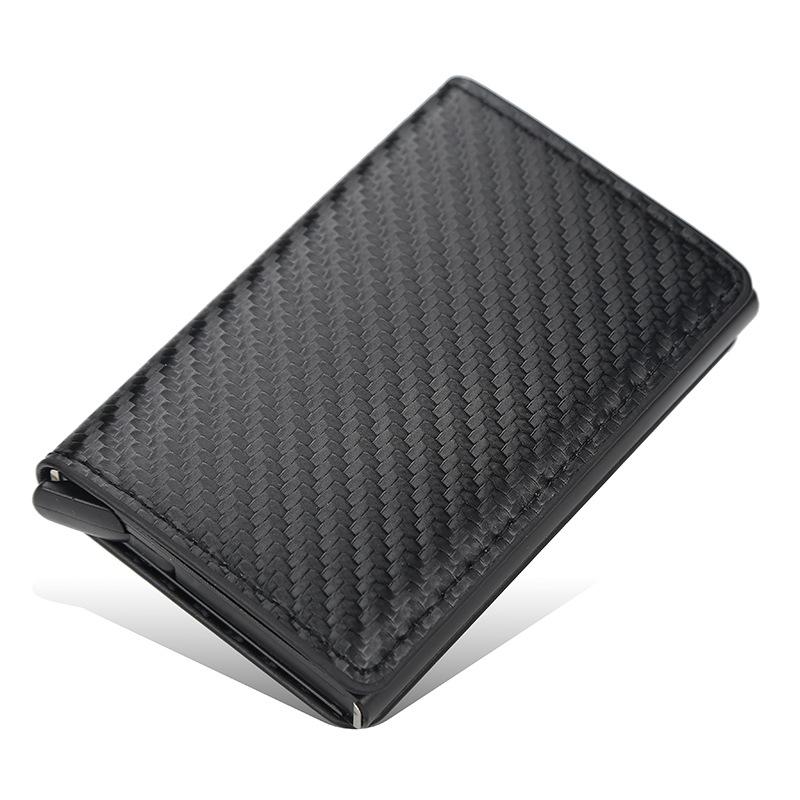 Automatic card-style solid color wallet - dianpubaba