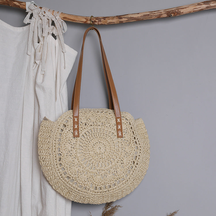Ladies Bohemian Beach Vacation Large Capacity Shoulder Bag - dianpubaba