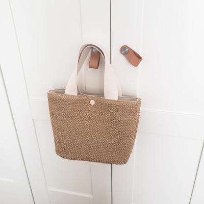 IG Seaside Summer Beach Vacation Wild Woven Retro Handbag - dianpubaba