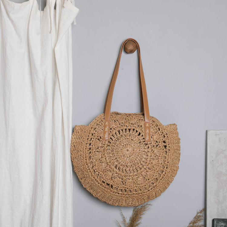 Ladies Bohemian Beach Vacation Large Capacity Shoulder Bag - dianpubaba