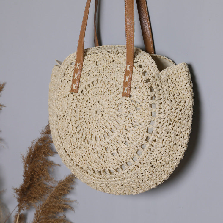 Ladies Bohemian Beach Vacation Large Capacity Shoulder Bag - dianpubaba