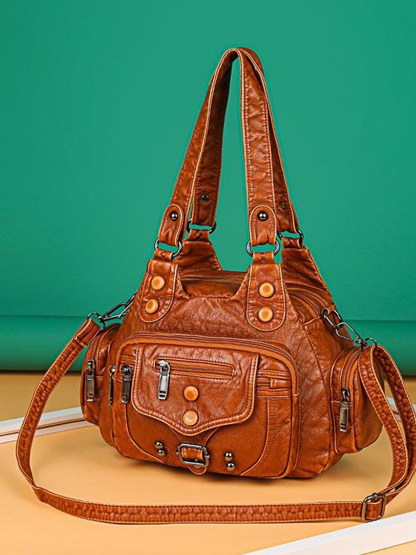 Vintage Studded Utility Baggy Bag - dianpubaba