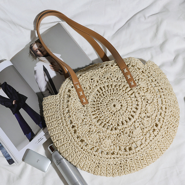 Ladies Bohemian Beach Vacation Large Capacity Shoulder Bag - dianpubaba