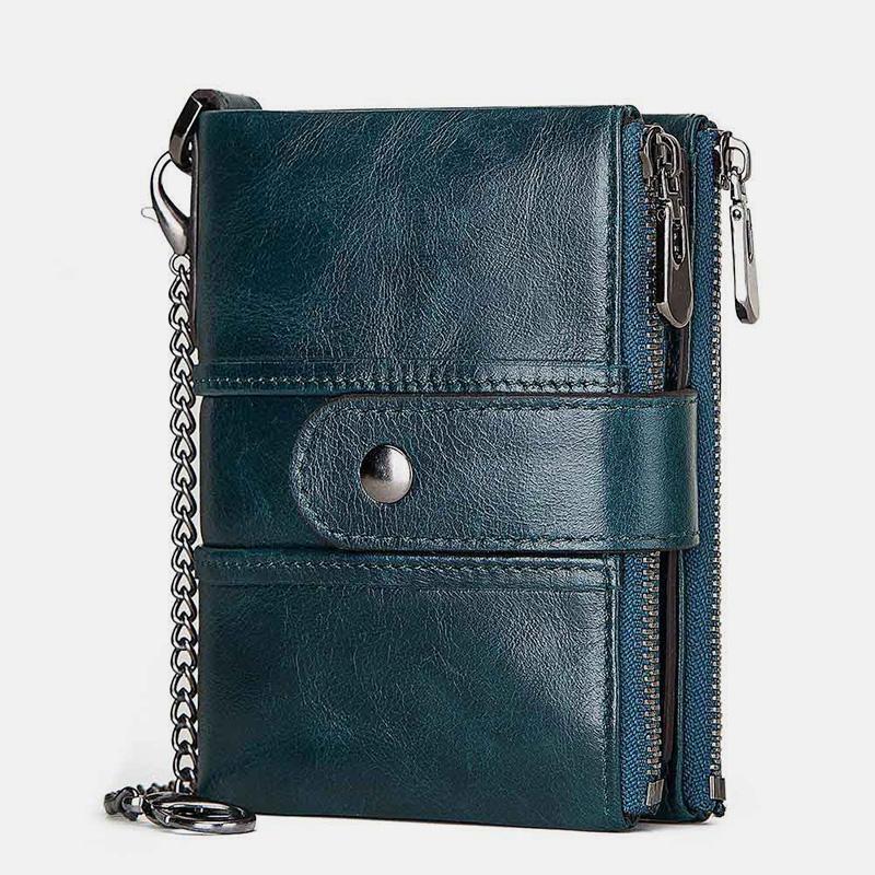 GenuineLeather Anti-theft Retro Wallet - dianpubaba