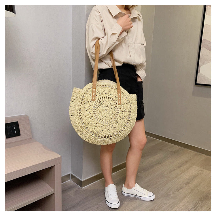 Ladies Bohemian Beach Vacation Large Capacity Shoulder Bag - dianpubaba