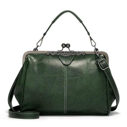 Ladies vintage leather diagonal bag handbag - dianpubaba