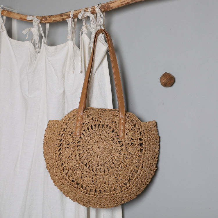 Ladies Bohemian Beach Vacation Large Capacity Shoulder Bag - dianpubaba