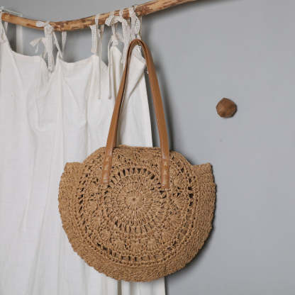 Ladies Bohemian Beach Vacation Large Capacity Shoulder Bag - dianpubaba