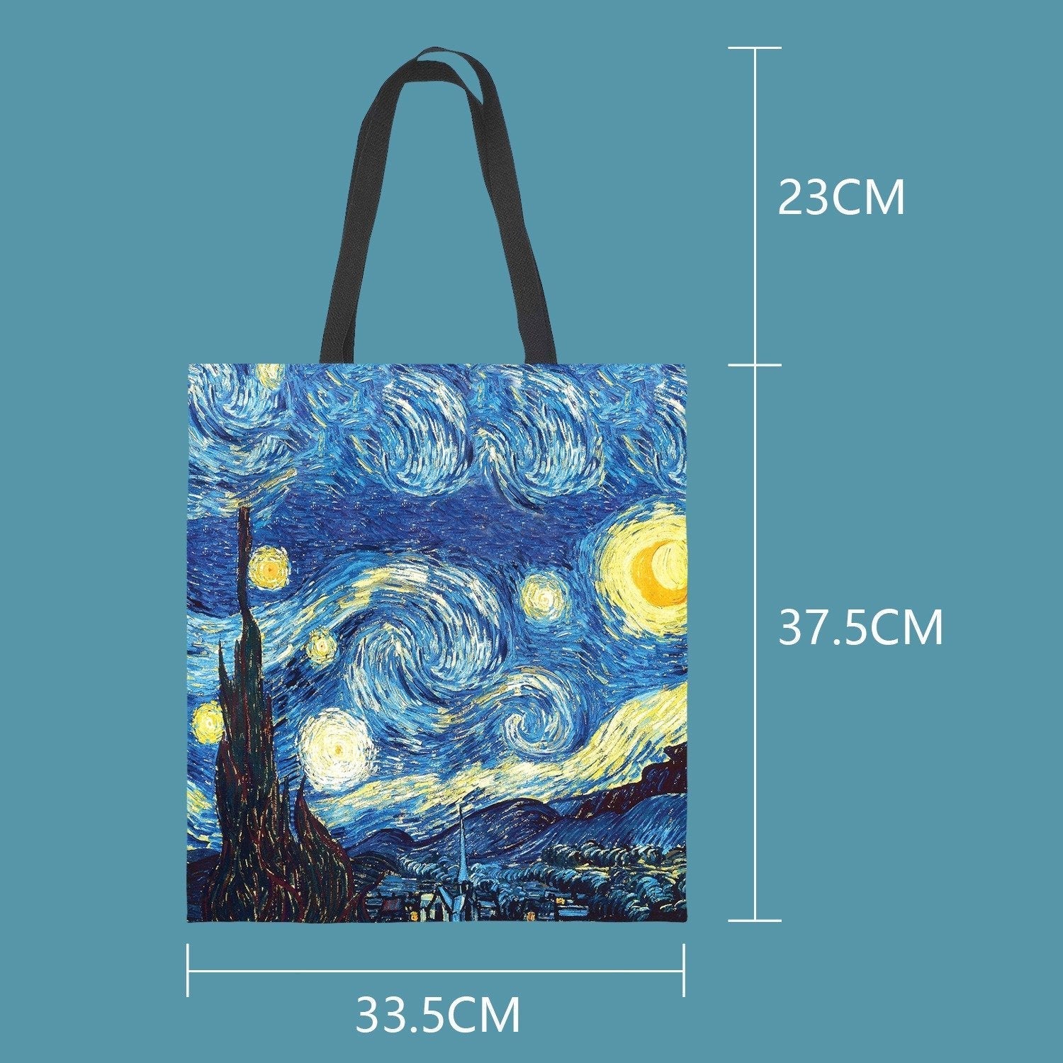 Van Gogh starry sky canvas tote bag - dianpubaba